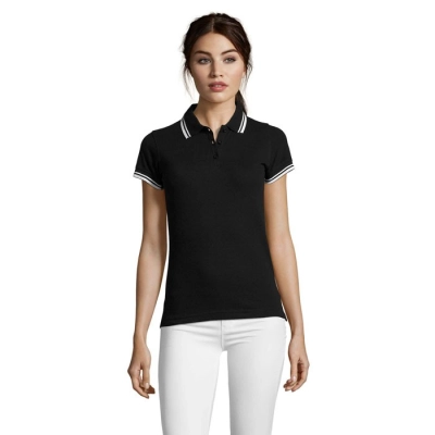 PASADENA WOMEN - PASADENA DAMSKA POLO - Kolor Negro/Blanco