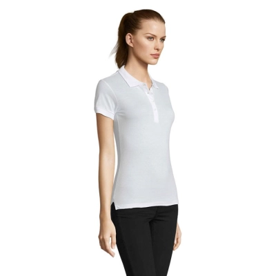 PASSION - Damskie POLO 170g - Kolor Bialy