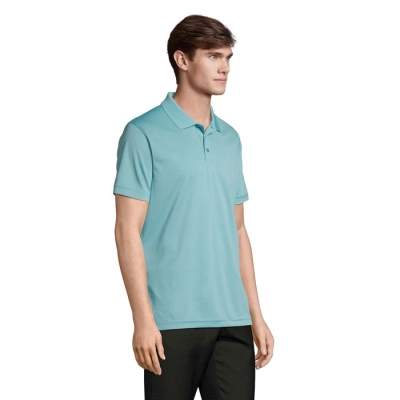 PITCHER - UNISEX POLO - Kolor Pool Blue
