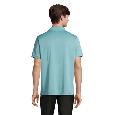 PITCHER - UNISEX POLO - Kolor Pool Blue