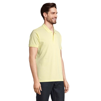PLANET MEN - polo 170g - Kolor Jasno Żółty