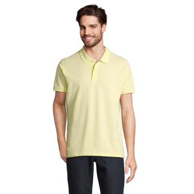 PLANET MEN - polo 170g - Kolor Jasno Żółty