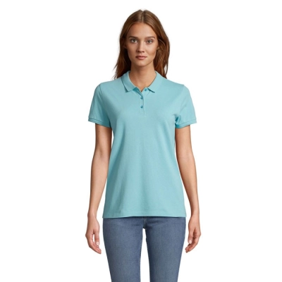 PLANET WOMEN - polo 170g - Kolor Pool Blue