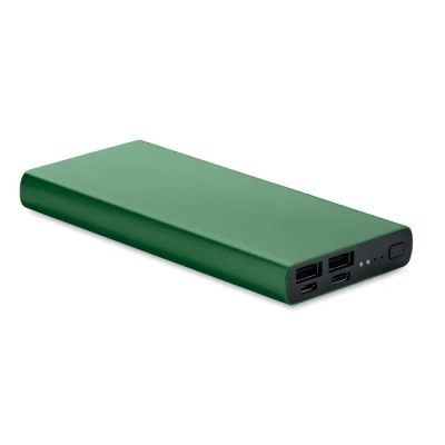 POWERFLAT 8 C - Power bank 10000 mAh - Kolor Ciemnozielony