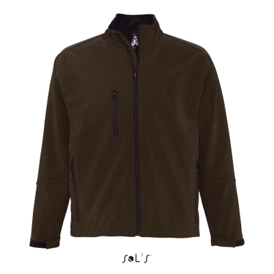 RELAX - Męski softshell 340g - Kolor Dark Chocolate