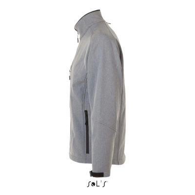 RELAX - Męski softshell 340g - Kolor Szary Melanż