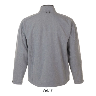 RELAX - Męski softshell 340g - Kolor Szary Melanż
