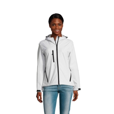 REPLAY WOMEN - REPLAY DAMSKA SOFTSHELL - Kolor Bialy