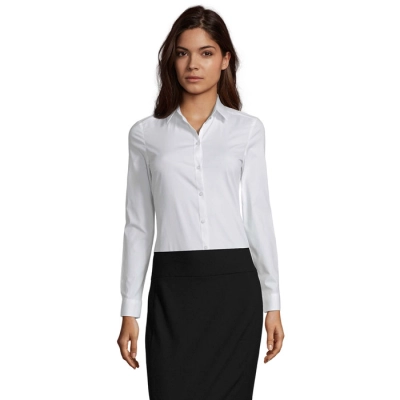 BLAKE WOMEN - STRETCH SHIRT - Kolor Bialy