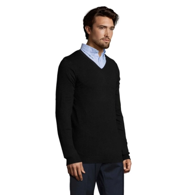 GLORY MEN - V-NECK SWEATER - Kolor Czarny