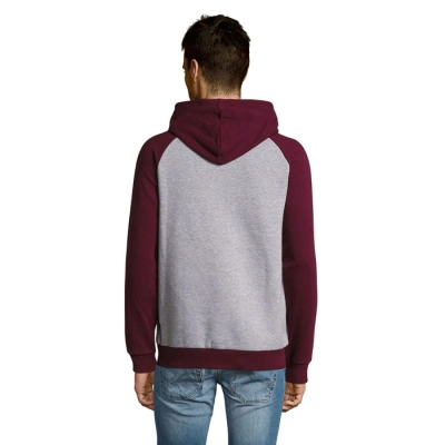 SEATTLE - UNISEX SWEAT 280 - Kolor Grey Melange/ Burgundy