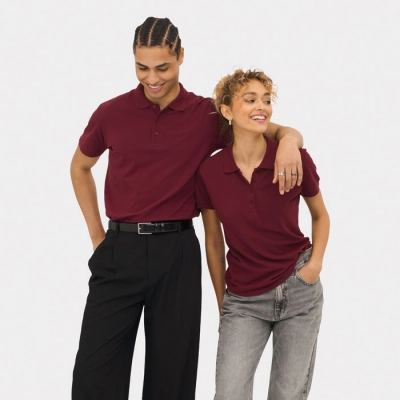 PASSION - Damskie POLO 170g - Kolor Burgundy