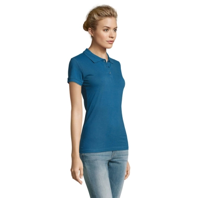 PERFECT WOMEN - PERFECT Damskie POLO 180g - Kolor Niebieski Łupkowy