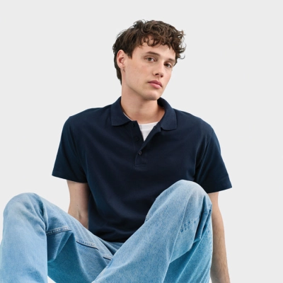 SPRING II - MEN Polo 210g - Kolor Granatowy