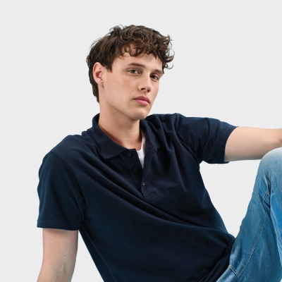 SPRING II - MEN Polo 210g - Kolor Granatowy