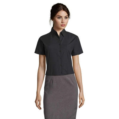 ESCAPE - POPLIN WOMEN SHIRT - Kolor Czarny