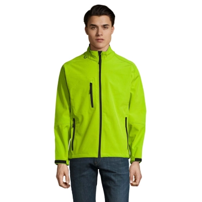 RELAX - Męski softshell 340g - Kolor Zielony Absynt