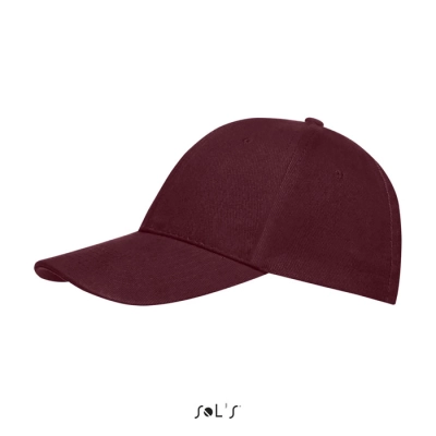 BUFFALO - SIX PANEL CAP - Kolor Burgundy