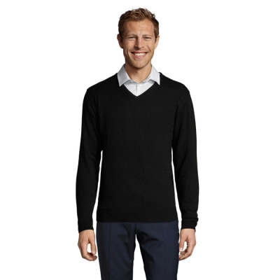 GALAXY MEN - V-NECK SWEATER - Kolor Czarny