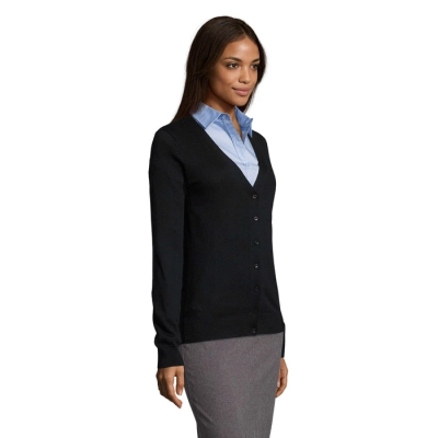 GOLDEN WOMEN - V NECK CARDIGA - Kolor Czarny