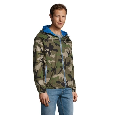 SKATE - LINED WINDBREAKER - Kolor Camo/Royal Blue
