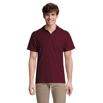 SPRING II - MEN Polo 210g - Kolor Burgundy