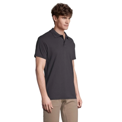 SPRING II - MEN Polo 210g - Kolor Mysi Szary