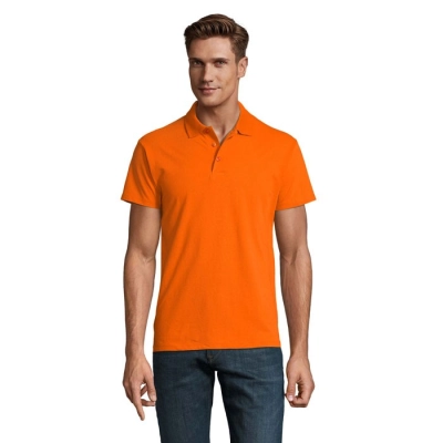 SPRING II - MEN Polo 210g - Kolor Pomaranczowy