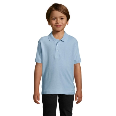 SUMMER II KIDS - Polo 170g - Kolor Sky Blue Pique