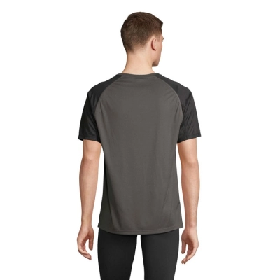 VORTEX - RAGLAN T-SHIRT - Kolor Black/Charcoal Grey