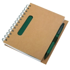 Notes eco z długopisem - kolor zielony