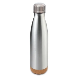 Butelka próżniowa z korkowym spodem Jowi 500 ml kolor srebrny