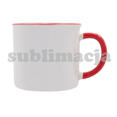 Kubek z powłoką sublimacyjną Ars 400 ml, czerwony