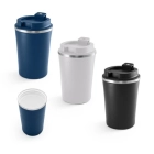 PHELPS CERAMIC. Kubek podróżny ze stali nierdzewnej z ceramicznym wykończeniem wnętrza o pojemności 470 ml