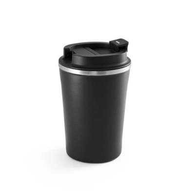 PHELPS CERAMIC. Kubek podróżny ze stali nierdzewnej z ceramicznym wykończeniem wnętrza o pojemności 470 ml