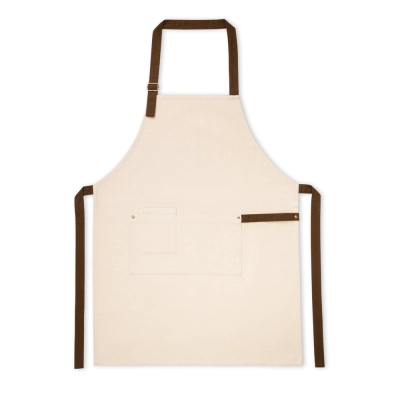 HOLM. Fartuch z płótna 100% bawełny (320 g/m²) z metalowymi detalami